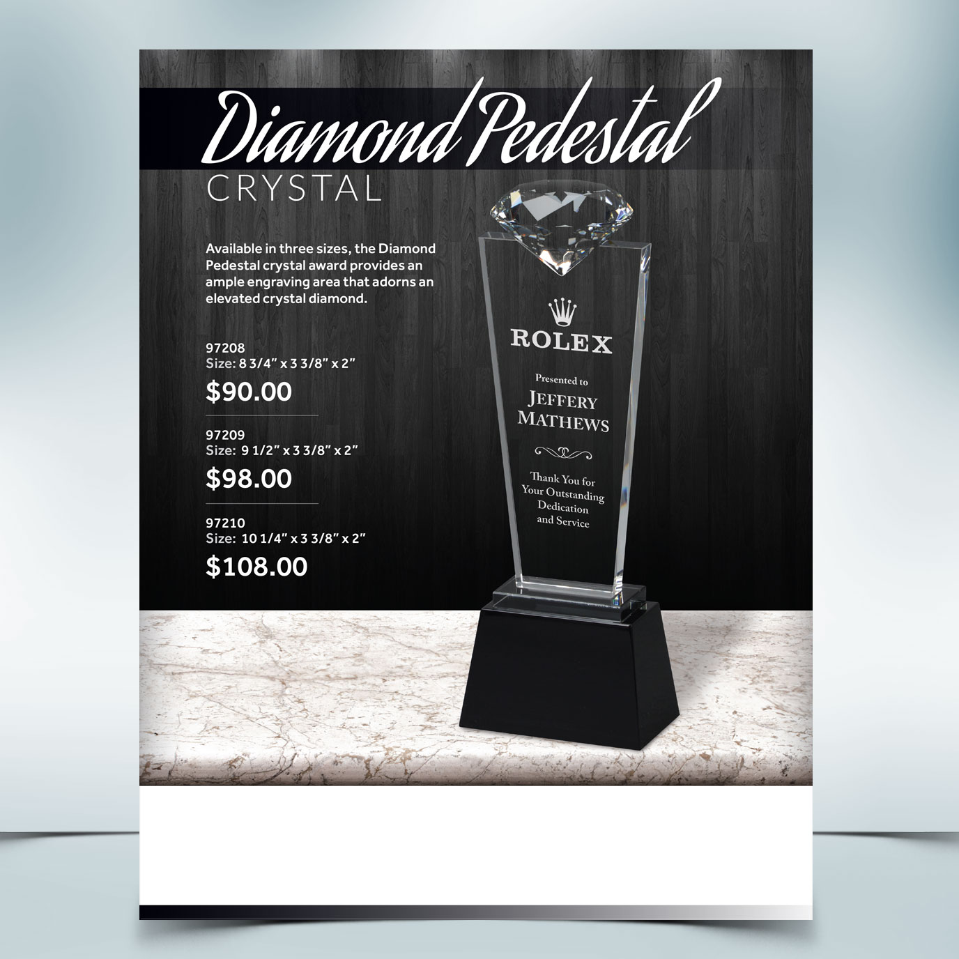 Diamond Pedestal Flyer Design Diamond Pedestal Flyer Design