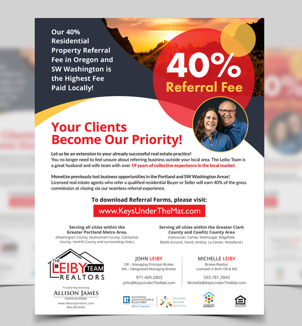 Leiby Real Estate Referral Flyer Leiby Real Estate Referral Flyer