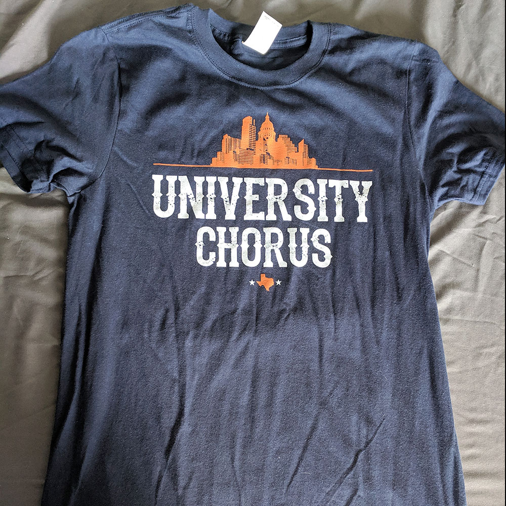 University of Texas University Chorus Shirt Design University of Texas University Chorus Shirt Design