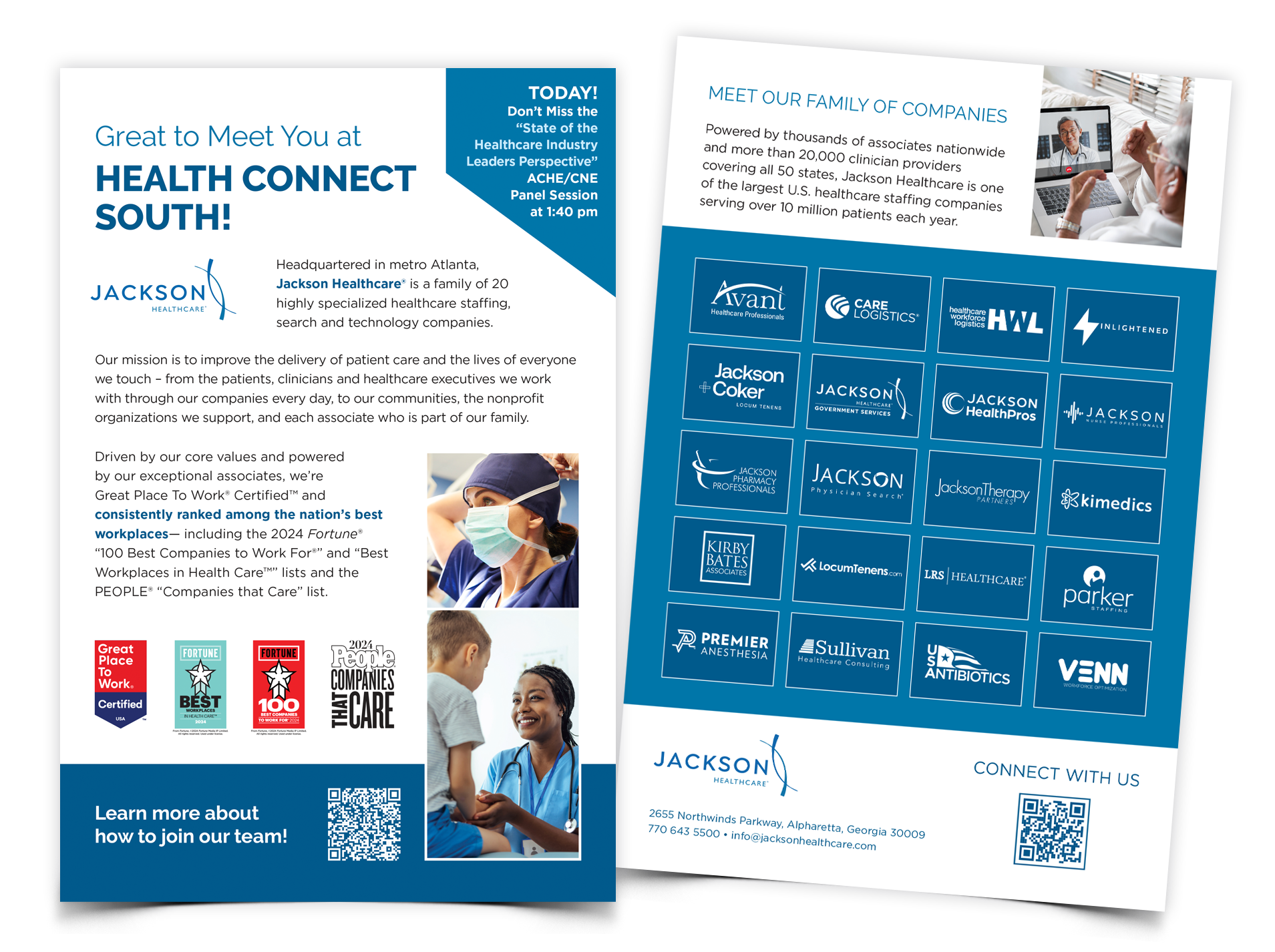 JH Health Connect South Postcard Jackson Healthcare Corporate Powerpoint Design